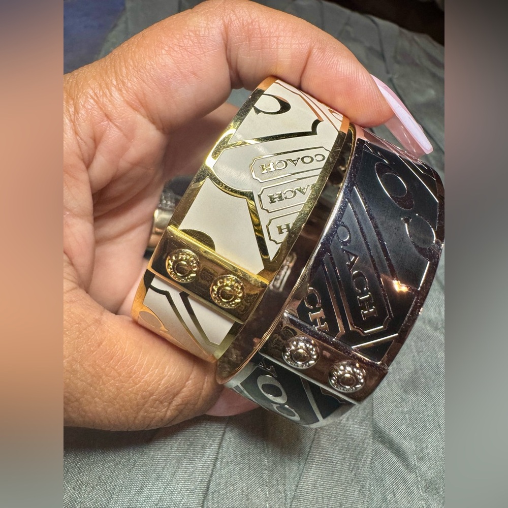 Authentic Coach Enamel Bangles
